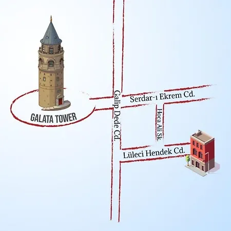 아파트 Cute Balcony Retro Design Ac Galata 이스탄불